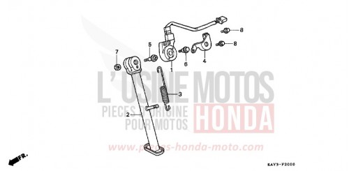 SIDE STAND NX125K de 1989